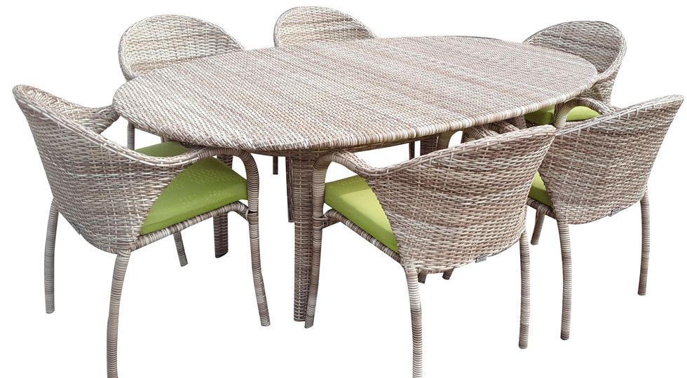 Madrid Set for 6 Oval Table